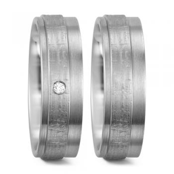 Trauringe Weissgold von Weidner 62158 + 72158